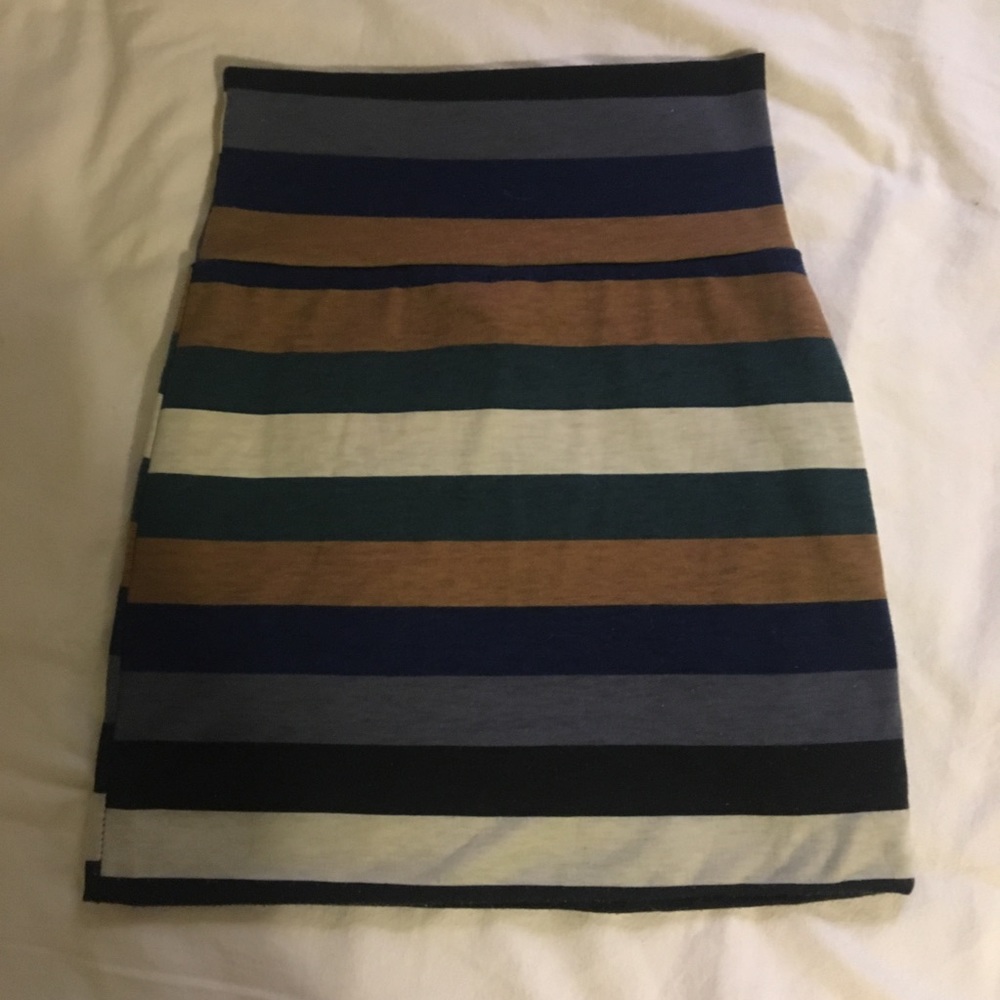 SWELL Striped Bodycon Mini Skirt